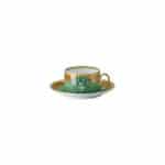 Versace Medusa Amplified Green Coin Luxury Tea Cup and Saucer – Porcelain Set