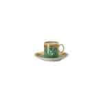 Versace Medusa Amplified Green Coin espresso cup and saucer luxury porcelain set