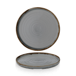 HARVEST GREY  WALLED PLATE21cm