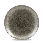 RAKU QUARTZ BLACK PLATE 21.7cm