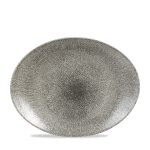 RAKU QUARTZ BLACK OVAL 31.7