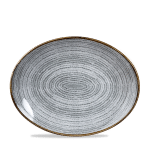 SP STONE GREY OVAL PLATE31.7