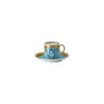 Luxury Versace Medusa Amplified Blue Coin espresso cup and saucer set in porcelain