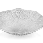 IVV Diamanté Transparent Bowl 33 cm – luxury pressed glass bowl with diamond‑like rippled surface