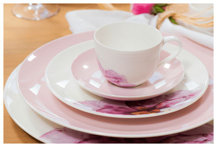 Rose Garden Saucer coffe pink - Image 2