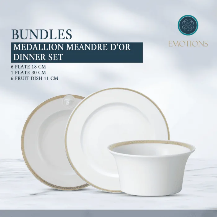 Medallion Meandre D'or Dinner Set - Image 1