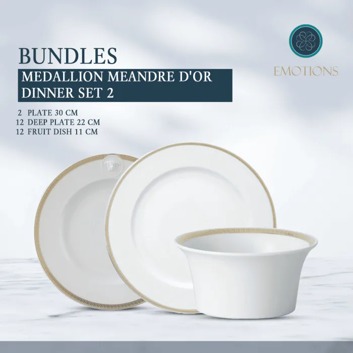Medallion Meandre D'or Dinner Set 2 - Image 1
