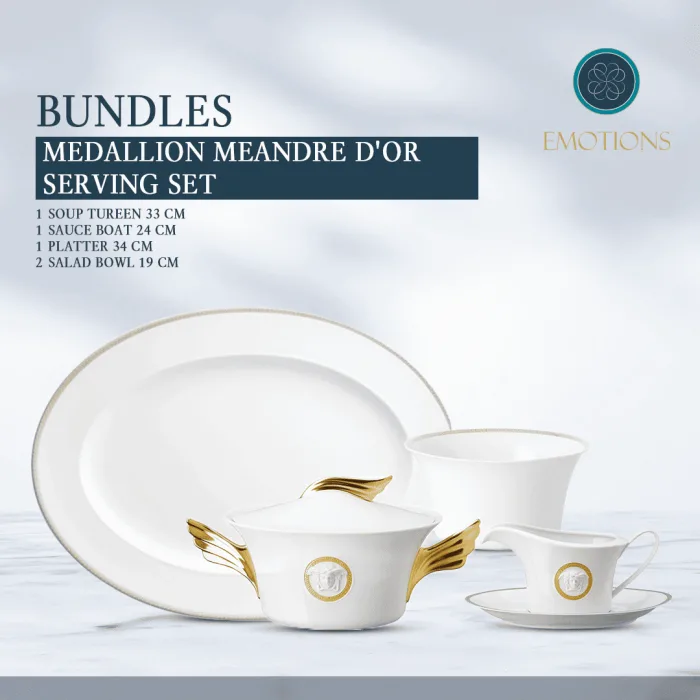 Medallion Meandre D'or Serving Set - Image 1