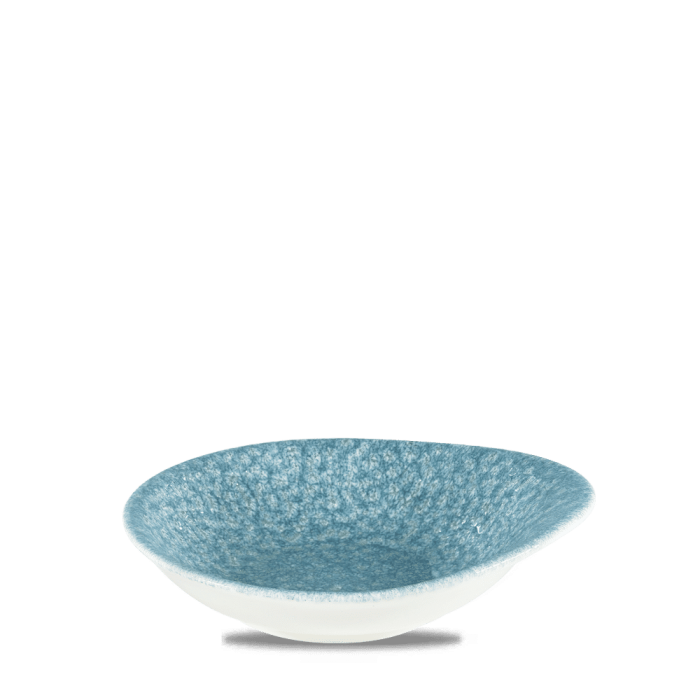Raku Topaz Blue Dish18.5x16.8c - Image 1