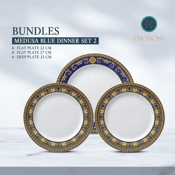 Medusa Blue Dinner Set 2 - Image 1