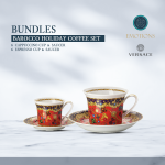 Versace Barocco Holiday 12‑piece luxury porcelain coffee set