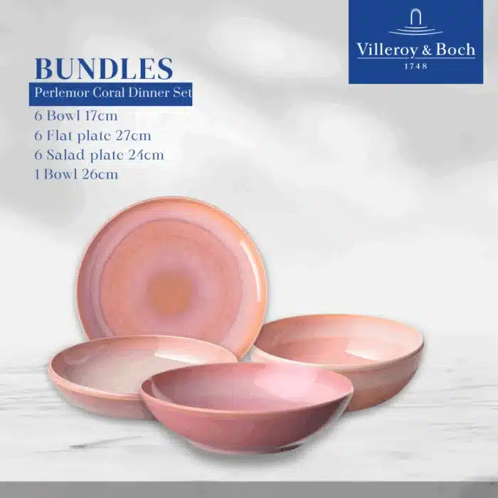 Perlemor Coral Dinner Set - Image 1