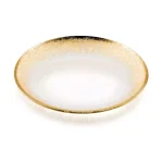 IVV Orizzonte Plate 22cm – Clear Pressed Glass Plate with Gold Rim