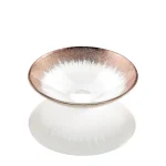 IVV Orizzonte 25cm Luxury Glass Bowl – Clear with Gold Decoration, Made in Italy