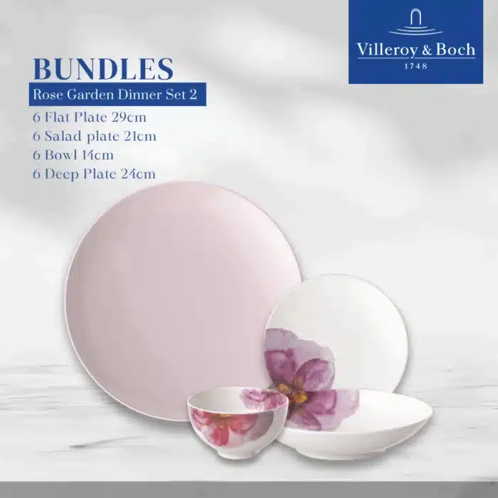 Rose Garden Dinner Set (2) - Image 1