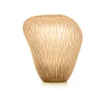 CARVING VASE 23 CM PEACH SATIN