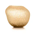 CARVING VASE 24 CM PEACH SATIN