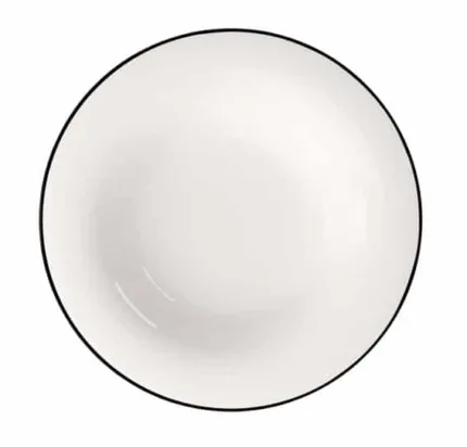 Black Lines Deep Plate 23 cm