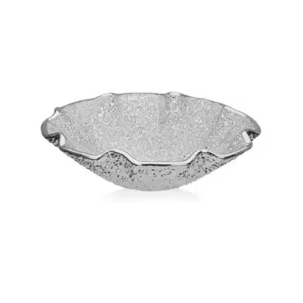 LIRICA SCALLOPED BOWL Ø 25 CM SILVER PLATED SILVER COLOR