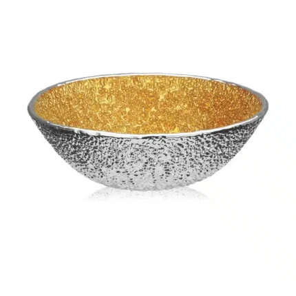 LIRICA BOWL Ø 28 CM SILVER PLATED GOLD COLOR