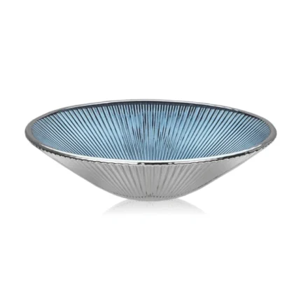 LIRICA BOWL Ø 25 CM SILVER PLATED  BLUE COLOR